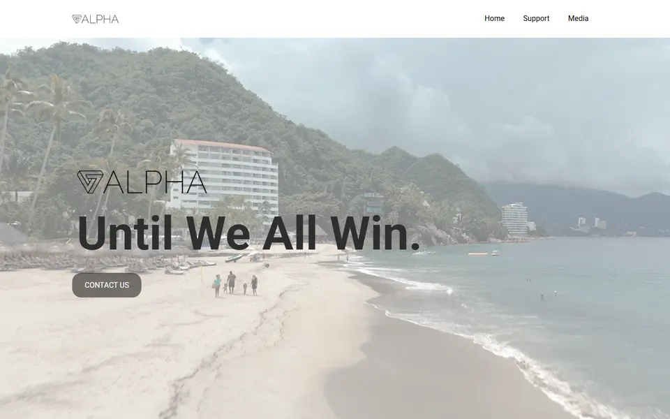 Homepage of the Alpha GFI website, live now